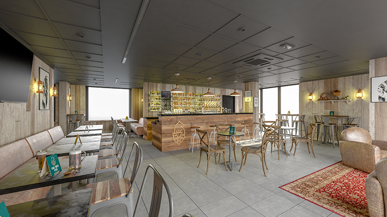 bar commerce cafe retail illustration visuel 3d loisir suisse